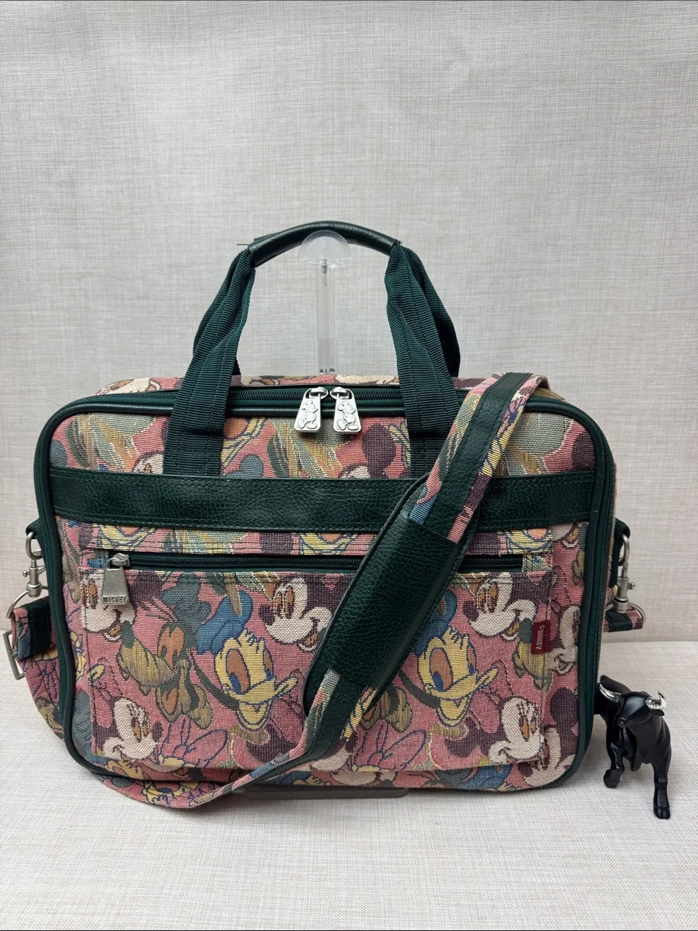 Disney Green Multi-Character Canvas Laptop Bag